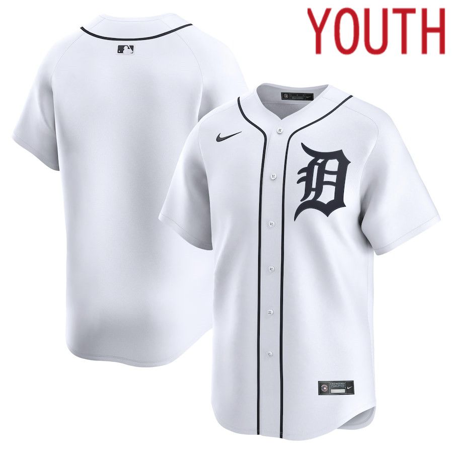 Youth Detroit Tigers Nike White Home Limited MLB Jersey